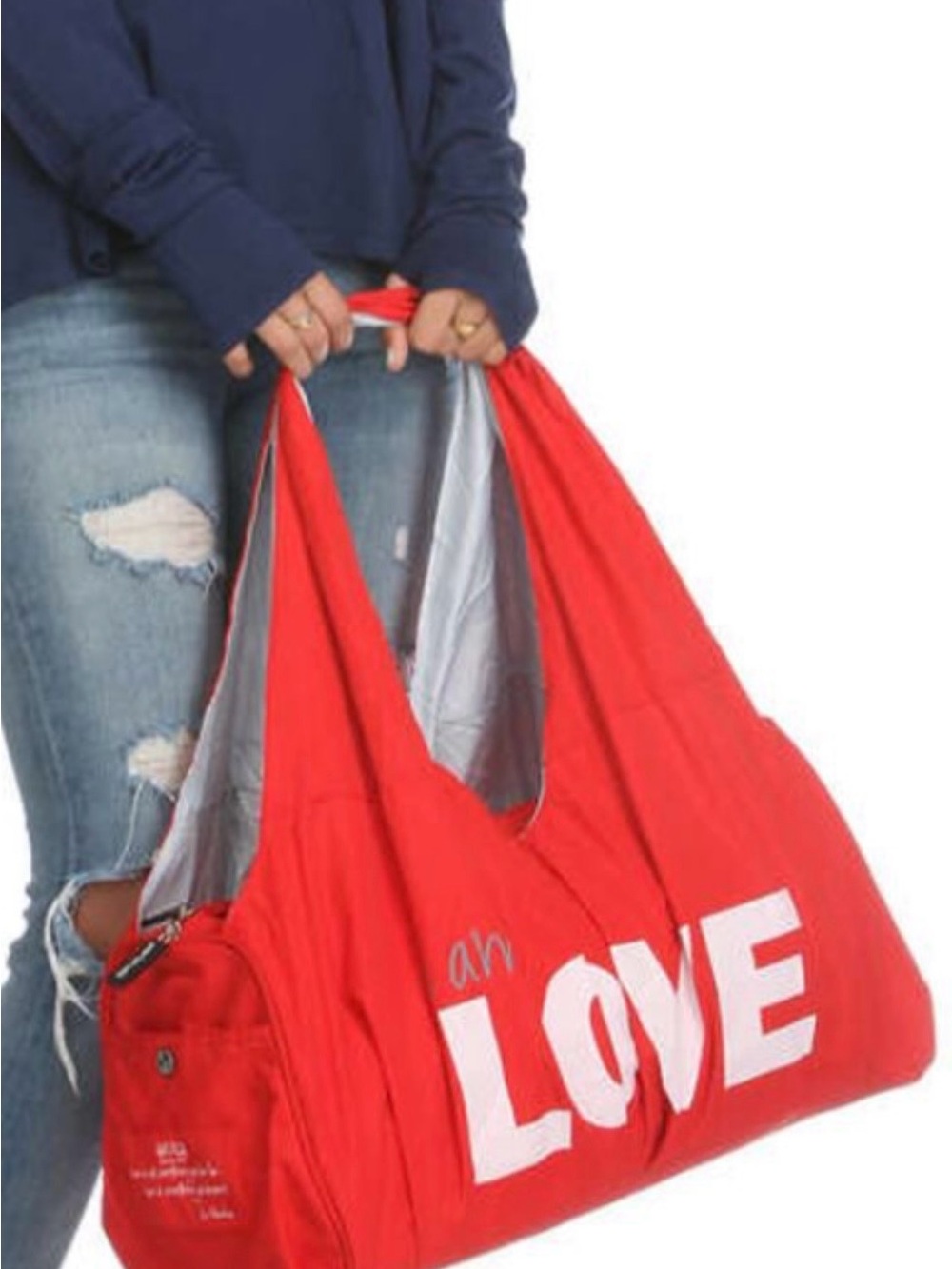 Peace Love World Red LOVE Graphic Tote